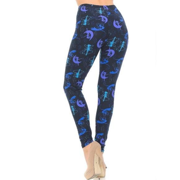 Tinker Bell Fairy Leggings Size 0-10 - Picture 3 of 4